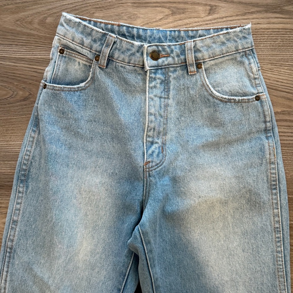 Rolla’s Cropped Straight Frayed Hem Cuff Denim Jeans Light Wash Women’s size 26 - Picture 10 of 11